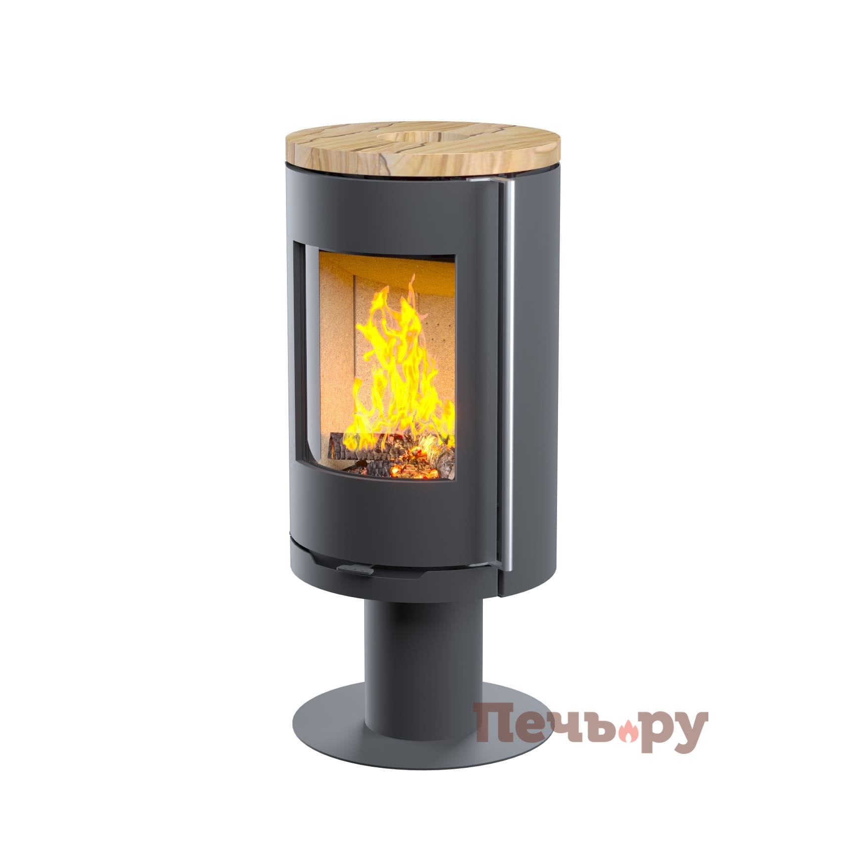 Печь-камин Астов R1.0 N (круглая задняя часть) видео