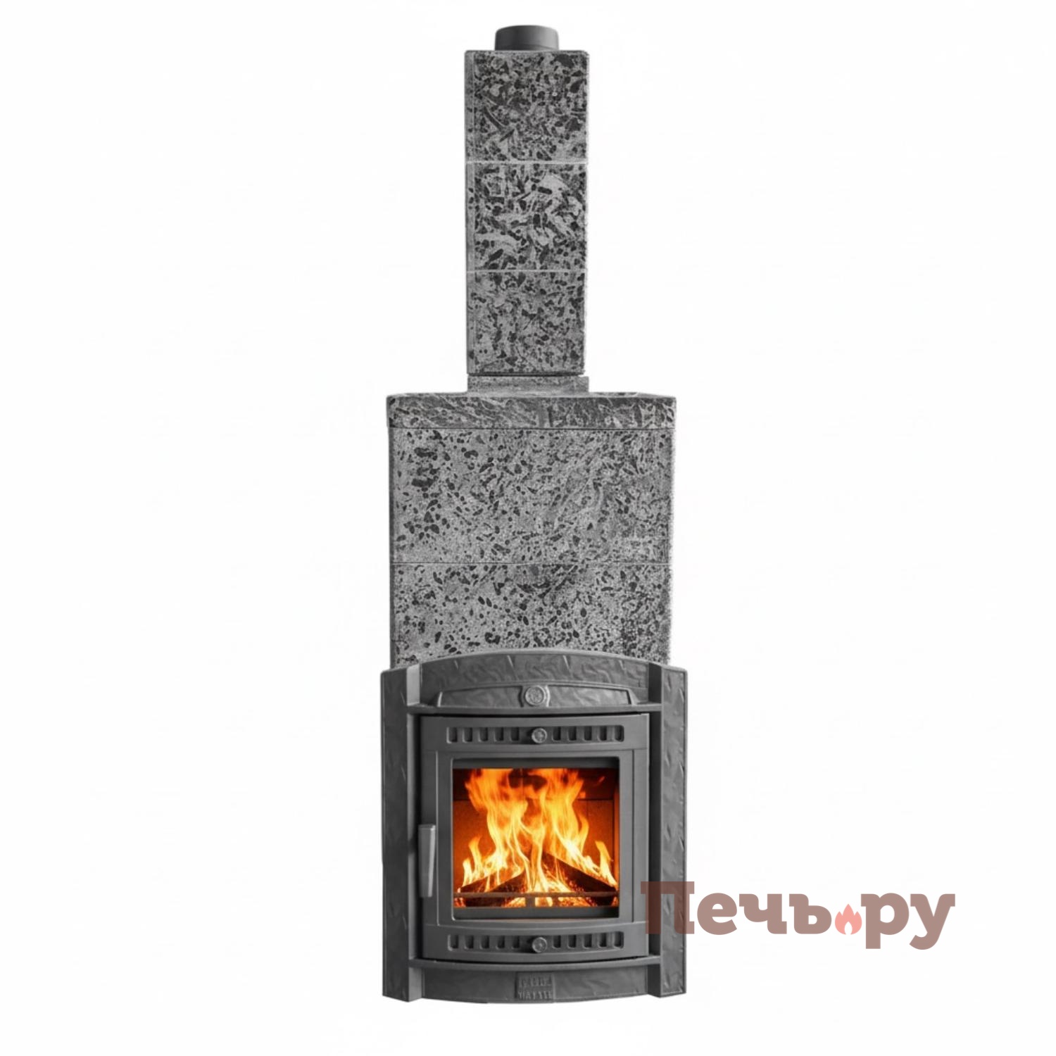 Печь банная Прометалл Атмосфера XL в облицовке Империя Пироксенит Элит видео