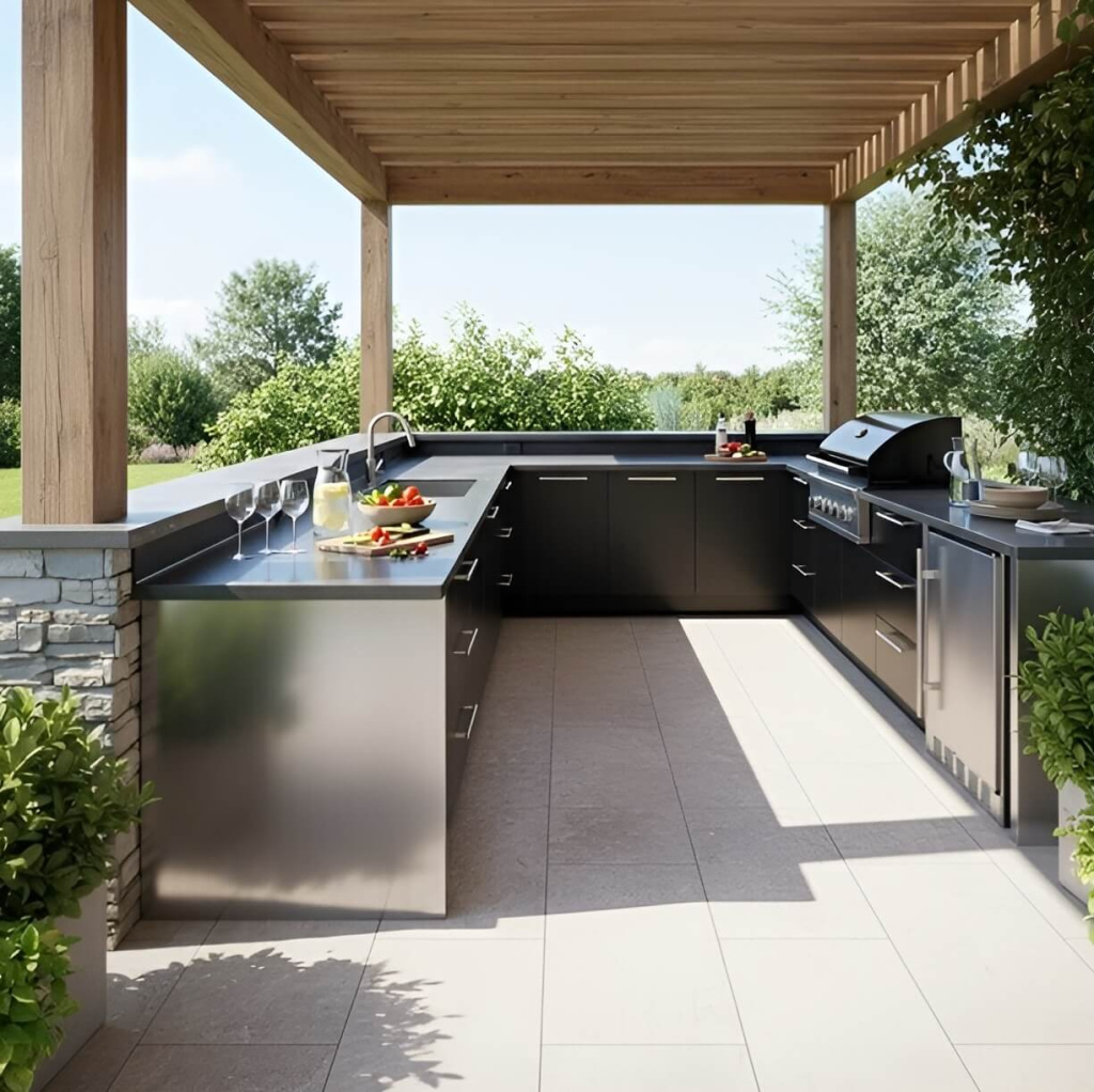 современная летняя кухня