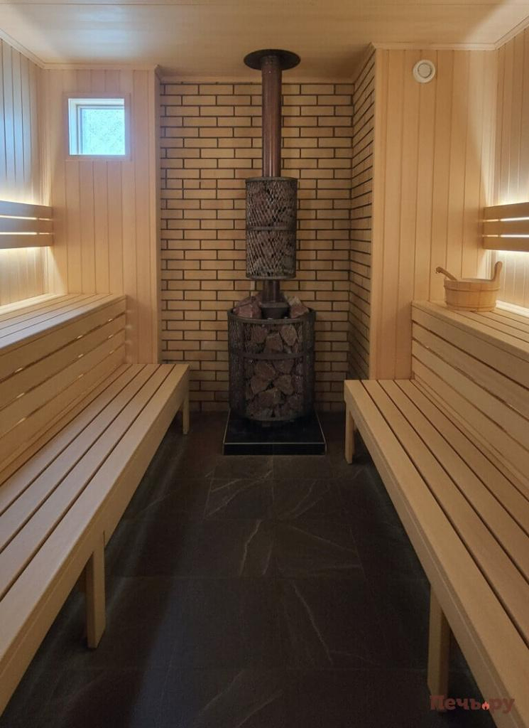 установка печки в бане