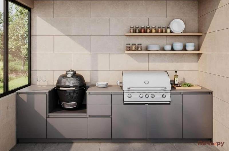 маленькая летняя кухня на даче