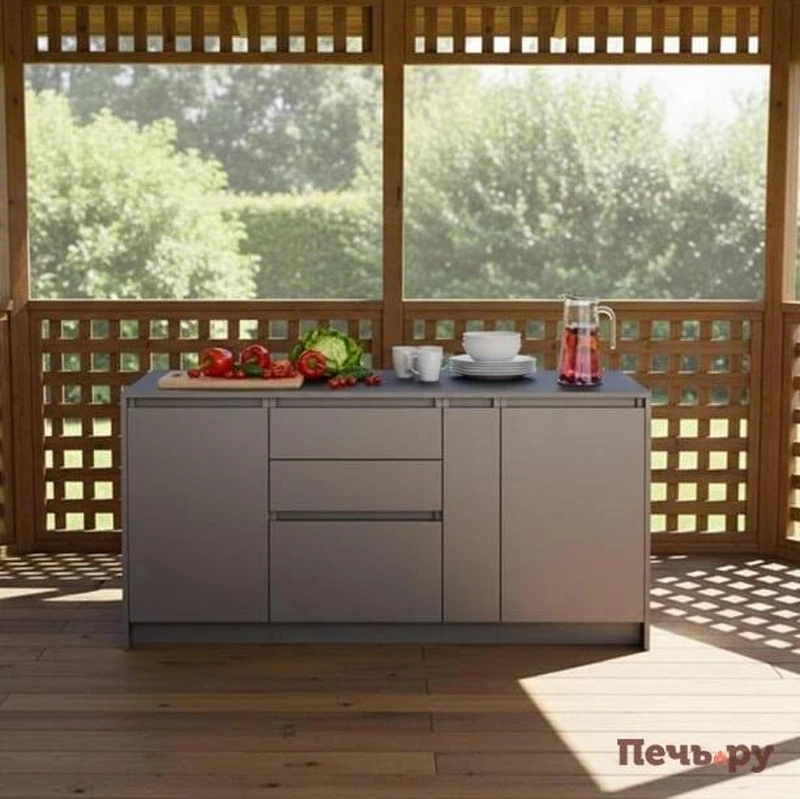 летняя кухня на веранде