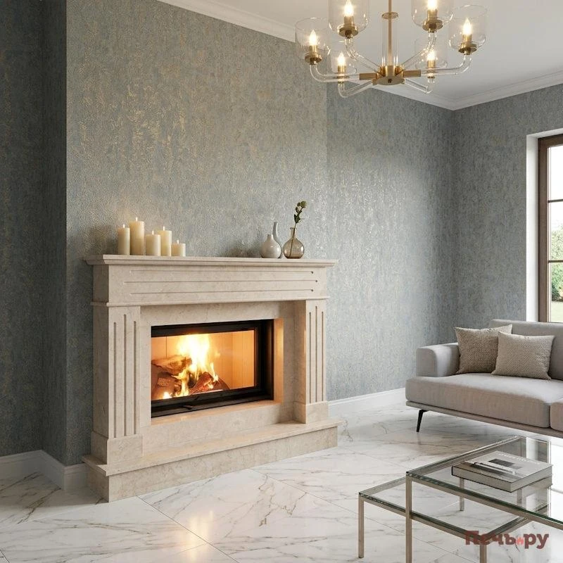 kamin-v-interere-1.jpg Камин в мраморном портале