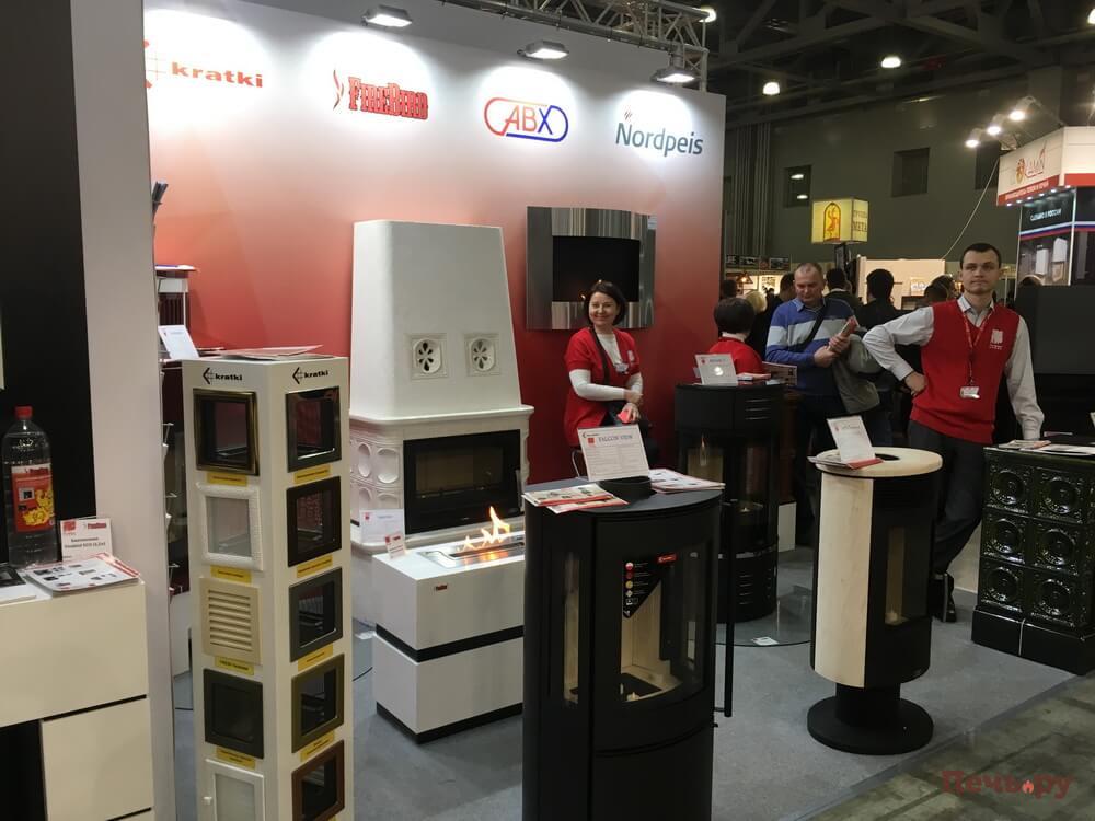 Стенд с продукцией Kratki, ABX, FireBird, Nordpeis