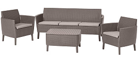 Комплект Allibert Салемо трипл сет (Salemo 3 seater set) капучино фото