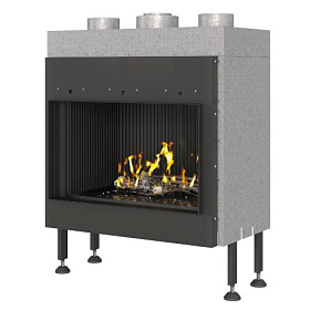Газовый камин Airtone Gassi фронтальный 600 объемное горение, газовый балон фото