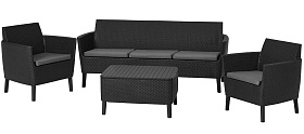 Комплект Allibert Салемо трипл сет (Salemo 3 seater set) графит фото