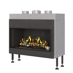 Газовый камин Airtone Gassi фронтальный 800 объемное горение, газовый балон фото