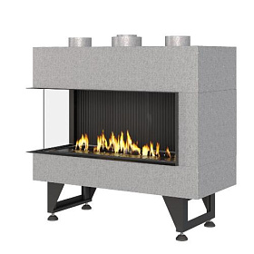 Газовый камин Airtone Gassi угловой 800 стандартное горение, газовый балон фото