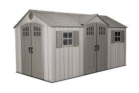 Сарай пластиковый Gardeck WoodLook 15*8 DD фото