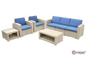 Комплект мебели Gardeck B:Rattan Premium 5, СЕРЫЙ фото