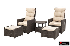 Комплект уличной мебели Gardeck B:Rattan MANCHESTER OTTO SET 2, цвет венге фото