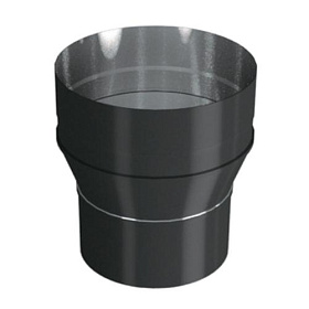 Переходник с топки на трубу Вулкан VBR D115/116.5 (AISI 439, 0.8) черный фото