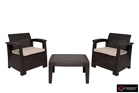 Комплект мебели Gardeck B:Rattan Comfort 3, венге фото
