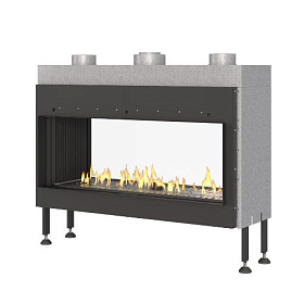 Газовый камин Airtone Gassi сквозной 1000 стандартное горение, газовый балон фото