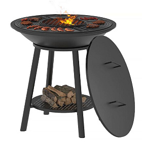 Чугунный Fantastic Grill Везувий Ø 700 Престиж (чаша+подставка престиж+плита Gurman Ø700+крышка) фото