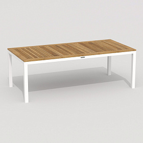 Стол обеденный TELLA  из тика 220x100 белый фото