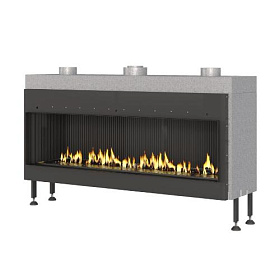 Газовый камин Airtone Gassi фронтальный 1400 стандартное горение, газовый балон фото