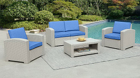 Комплект мебели Gardeck B:Rattan Premium 4, СЕРЫЙ фото