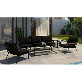 Лаунж зона Gardenini Калма черная LCLM.010600.S3 фото