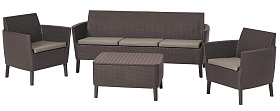Комплект Allibert Салемо трипл сет (Salemo 3 seater set) коричневый фото