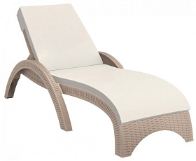 Шезлонг пластиковый с матрасом Siesta Contract GS 1009 (Fiji) 234/GS1009/1/TAUPE фото