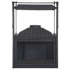 Каминная топка Diffusion В20, с двойным дожигом, с подъемом дверцы фото