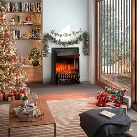 Электроочаг RealFlame Fobos Lux Black (AF65) RC фото