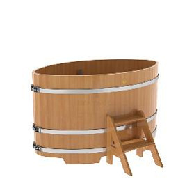 Купель BentWood овальная из  лиственницы,1,02Х1,68,  толщина стенок - 2,8 см фото