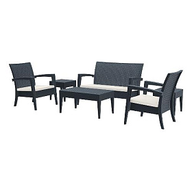 Комплект пластиковой плетеной мебели Siesta Contract Miami Lounge Set фото
