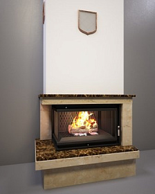 Каминная облицовка FireBird Онега (для топки Zuzia/LP/BS) (угловое стекло слева-справа) фото