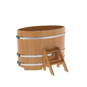 Купель BentWood овальная из лиственницы, 0,80Х1,42,  толщина стенок - 2,8 см фото