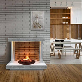 Портал Glenrich Корсика под очаг Carmen 3D фото